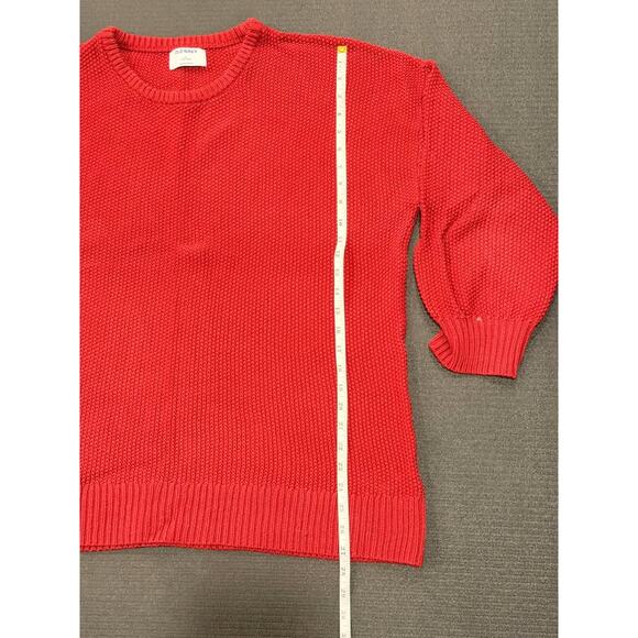 Old Navy Textured Have a Heart Crew Neck Tunic Length Sweater Red XL - Picture 5 of 7